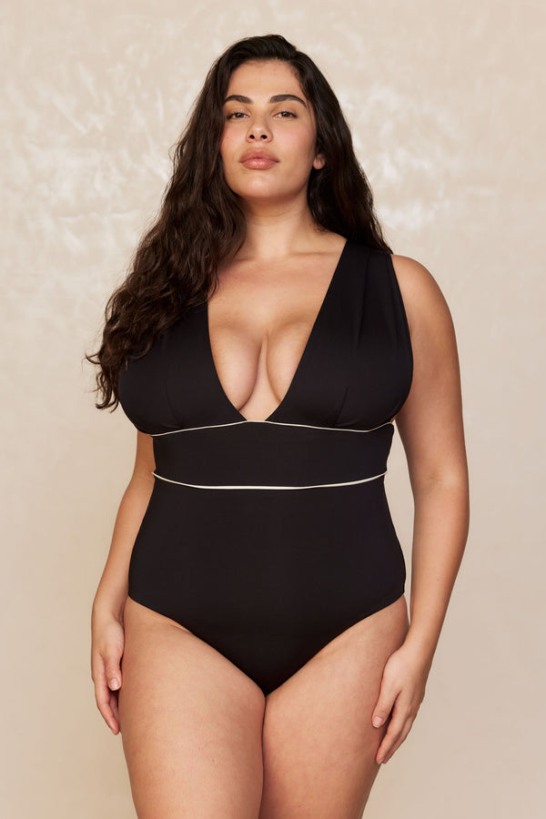 Aruba One Piece - Black/Ivory