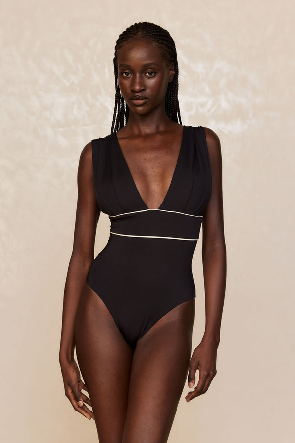 Aruba One Piece - Black/Ivory