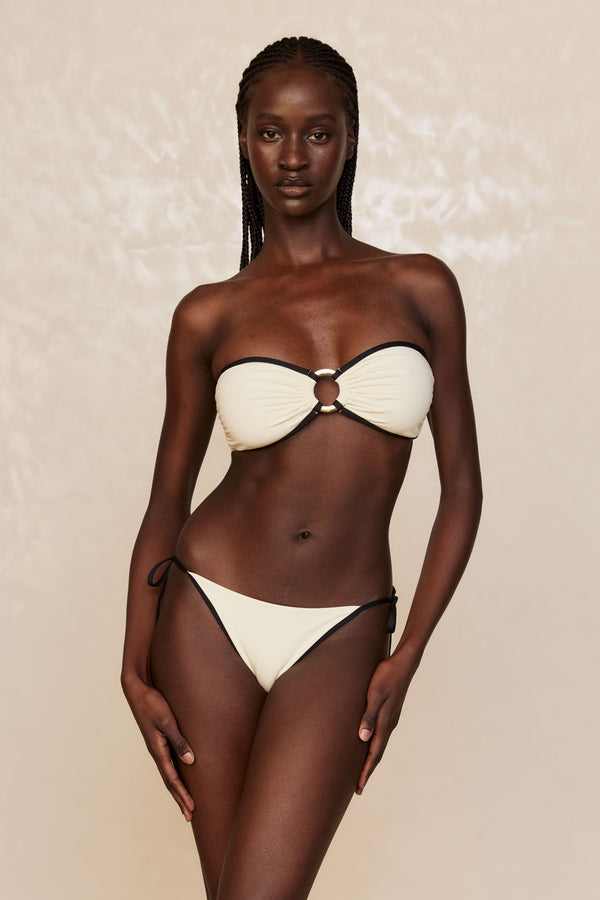 Costa Rica Top - Ivory/Black