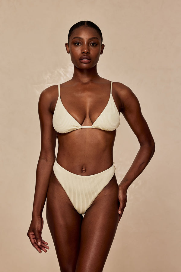 Kauai Top - Ivory Shiny Rib