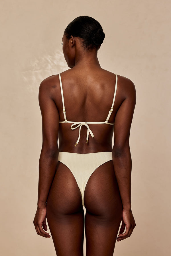 Kauai Top - Ivory Shiny Rib