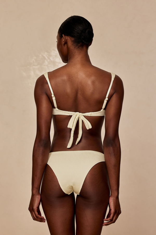 Cala Roja Top - Ivory Shiny Rib
