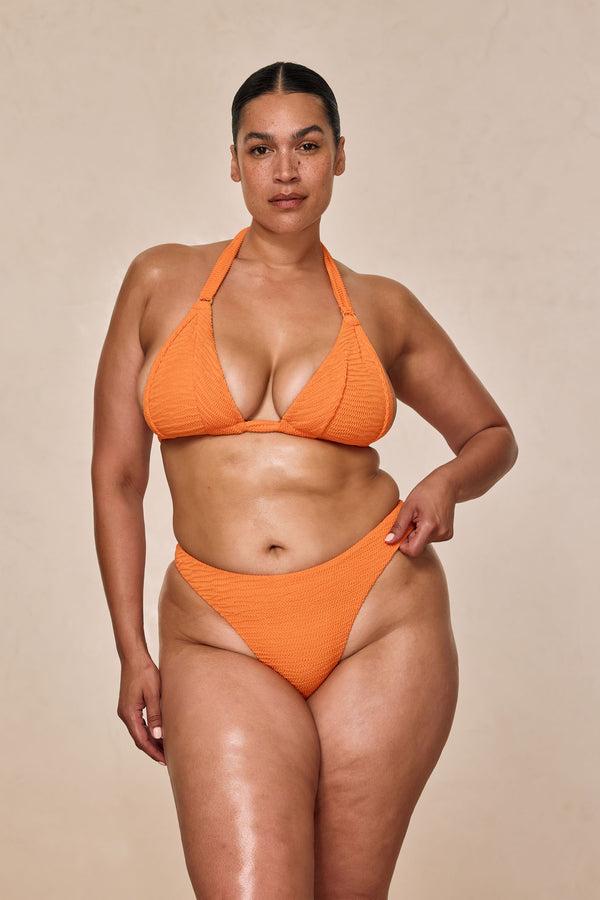 Morocco Top - Tangerine Crinkle