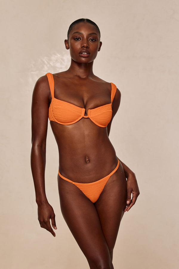 Cala Roja Top - Tangerine Crinkle