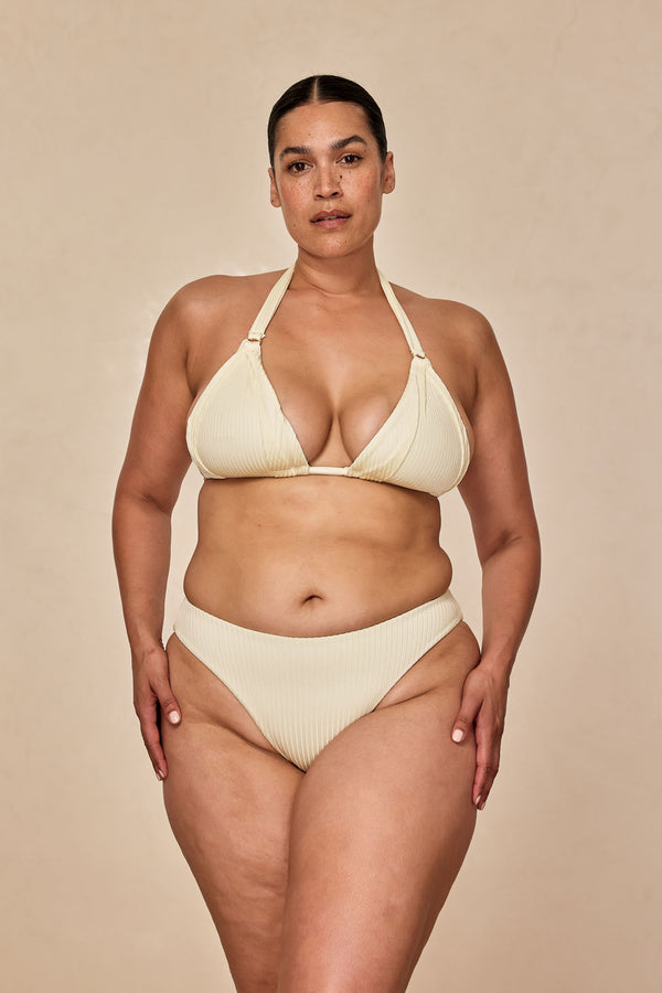 Morocco Top - Ivory Shiny Rib