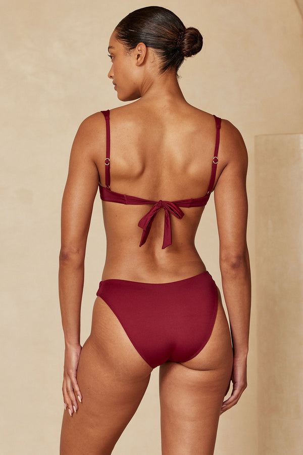 Seychelles Bottom - Burgundy (Modest Coverage)