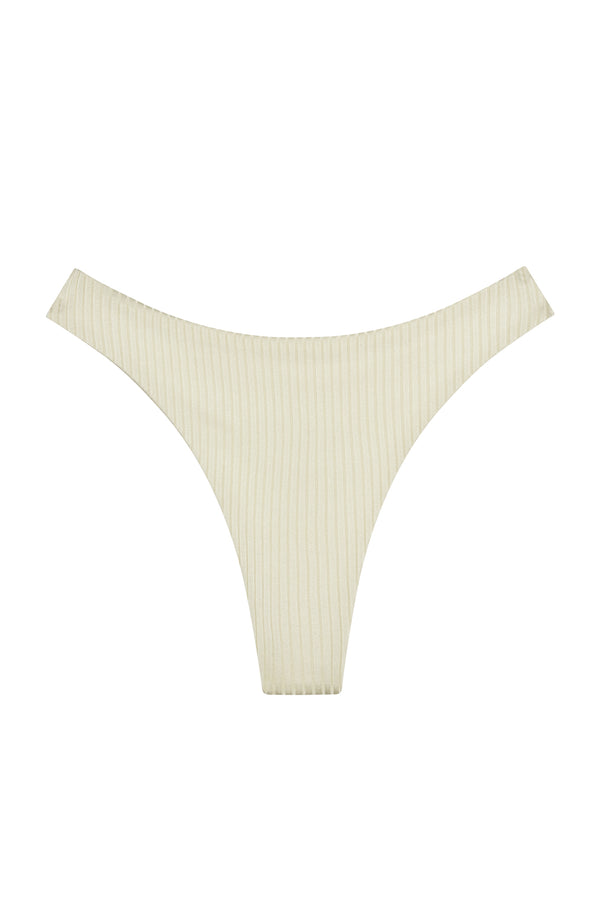 Capri Thong - Ivory Shiny Rib