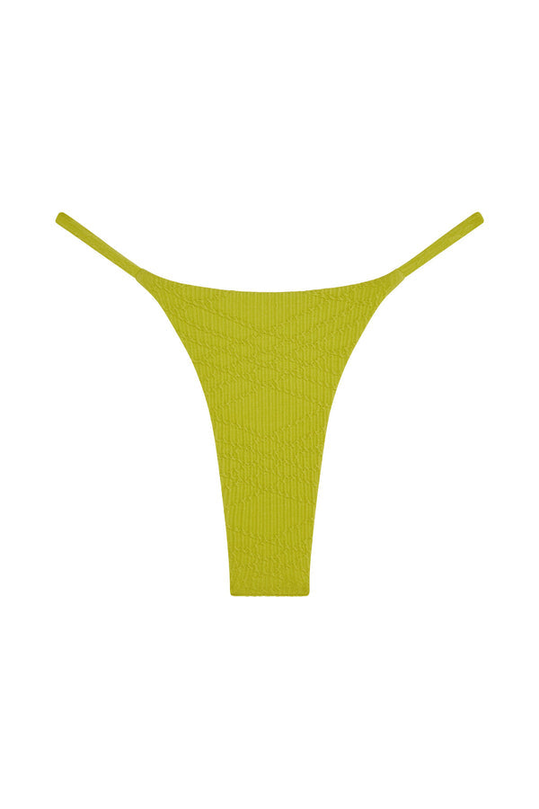 Brazil Thong - Chartreuse Summer Plaid