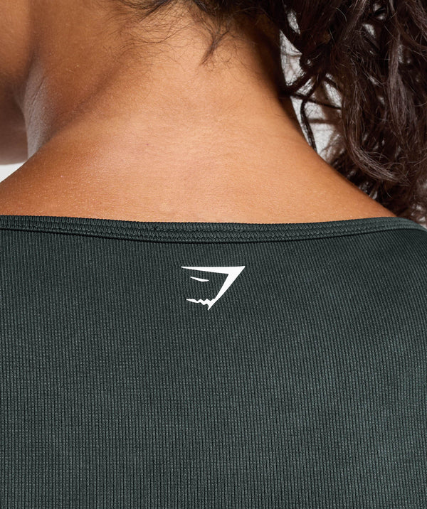 Gains Seamless Washed Crop Top