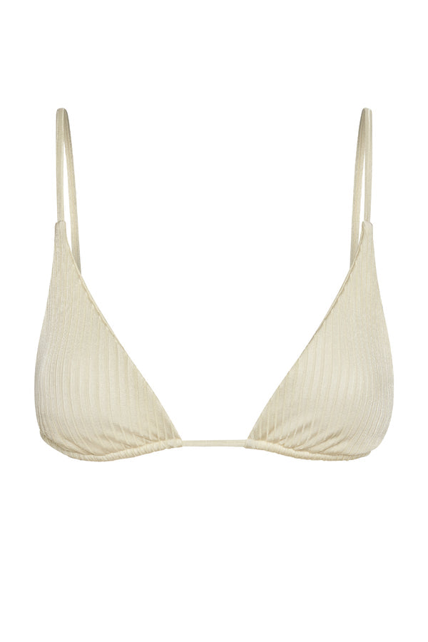 Kauai Top - Ivory Shiny Rib