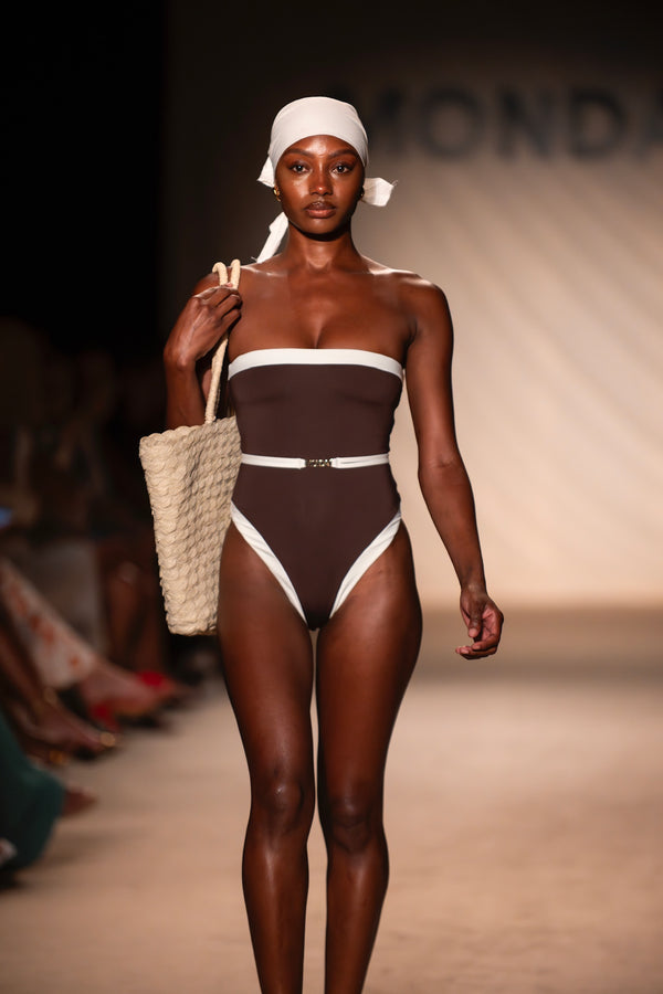 Miami One Piece - Espresso/Ivory