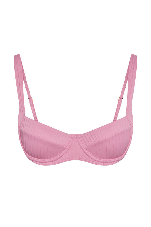 Sorrento Top - Cherry Blossom Matte Rib