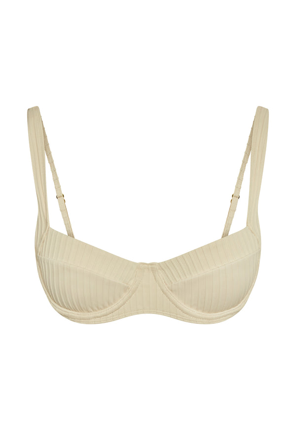 Sorrento Top - Vanilla Matte Rib