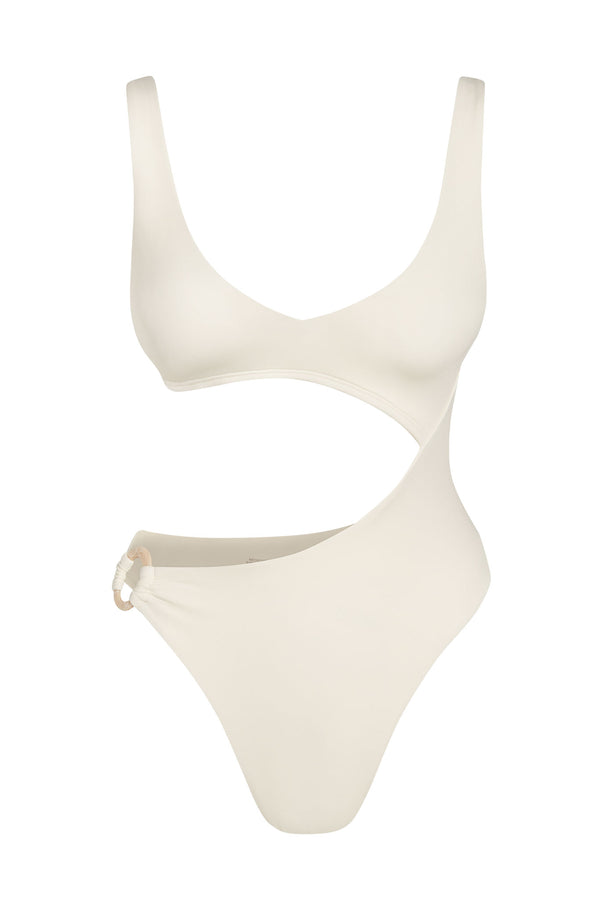 St. Barth's One Piece - Ivory w/ Pearl Ring
