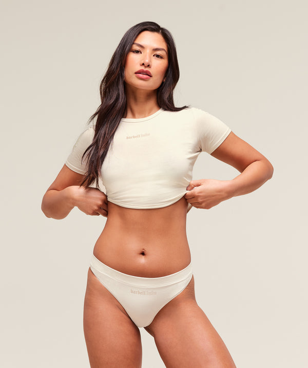 Cotton Graphic Thong