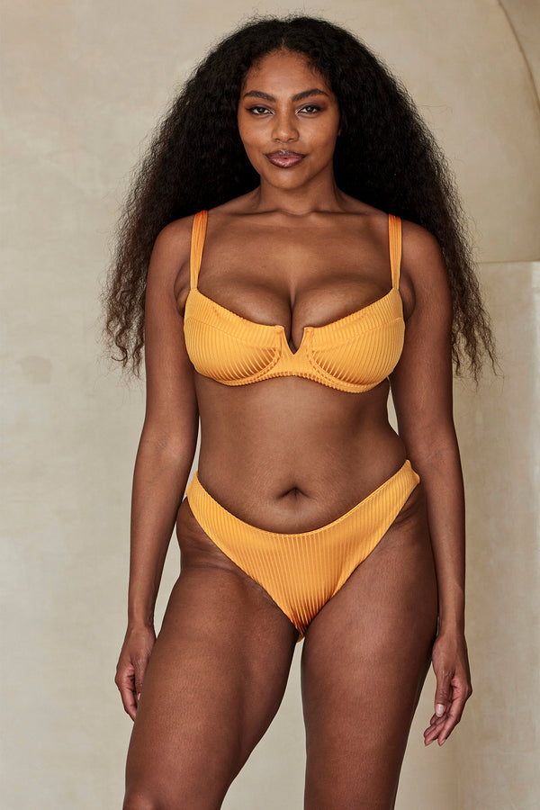 Clovelly Top - Clementine Wide Rib