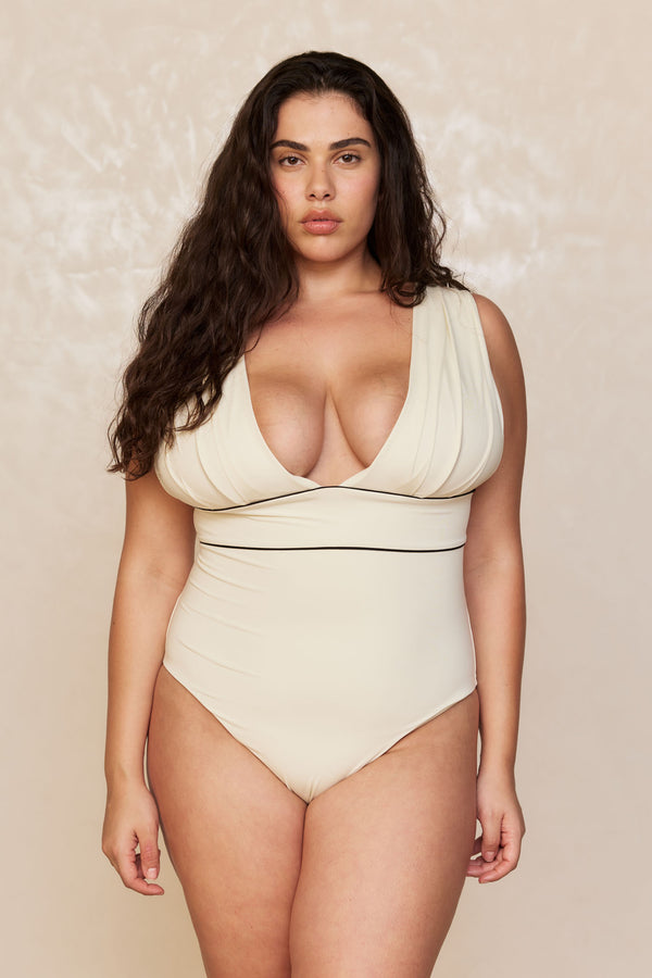 Aruba One Piece - Ivory/Black
