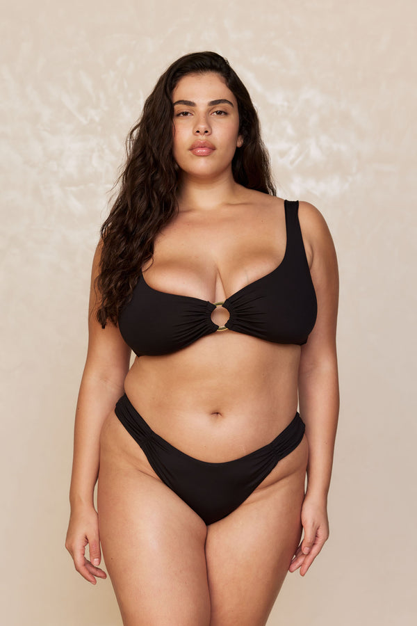 Clovelly High Leg Bottom - Black