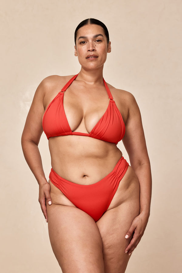 Clovelly High Leg Bottom - Chili Pepper