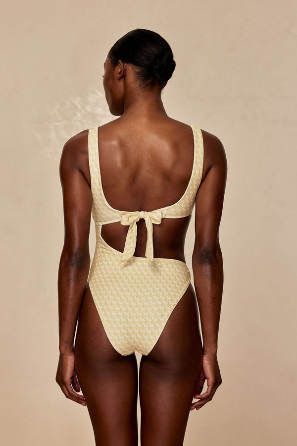 St. Barth's One Piece - Ivory Geo