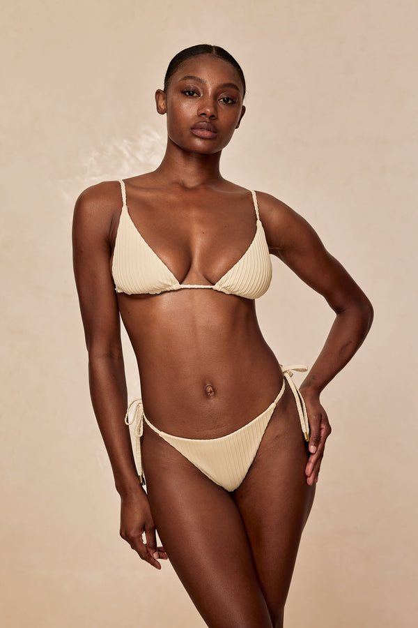 Palma Thong - Vanilla Matte Rib