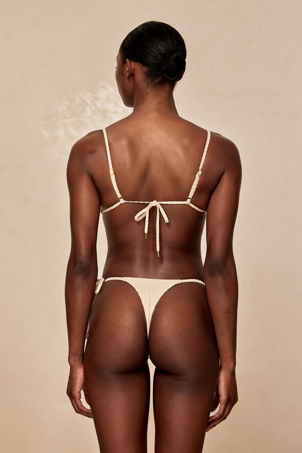 Palma Thong - Vanilla Matte Rib