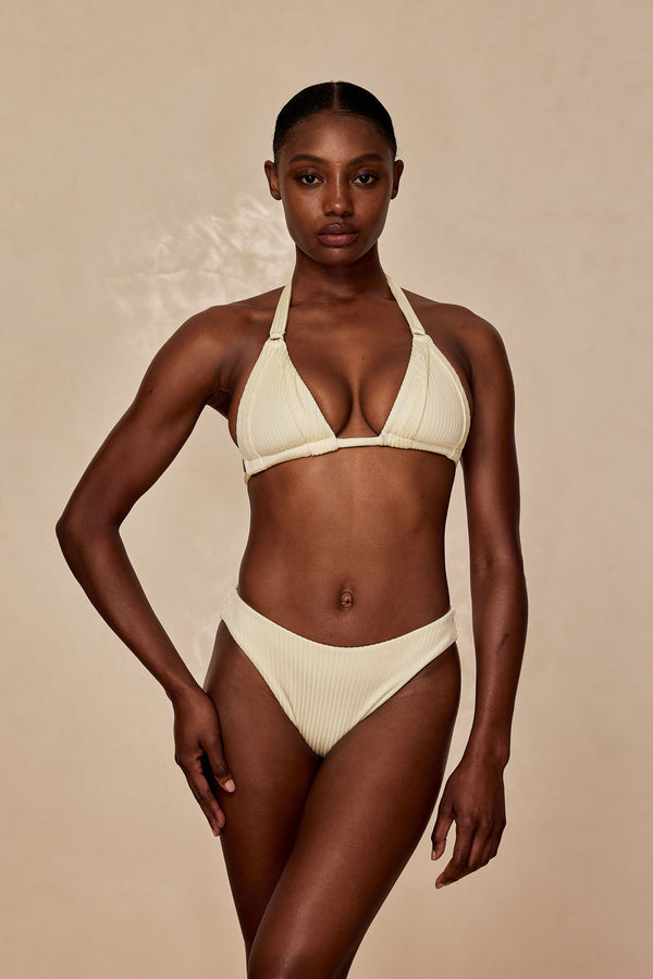 Morocco Top - Ivory Shiny Rib