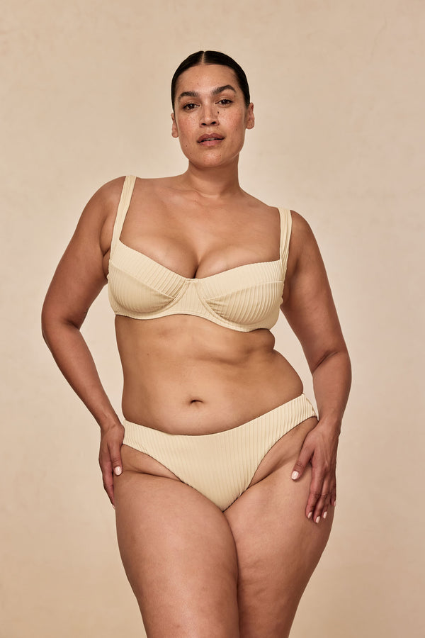 Sorrento Top - Vanilla Matte Rib