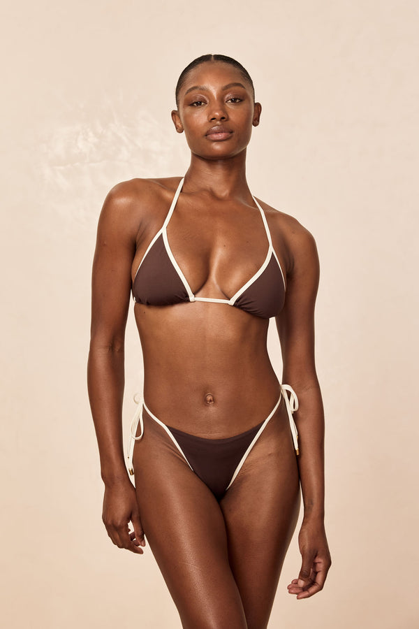 Palma Thong - Espresso/Ivory