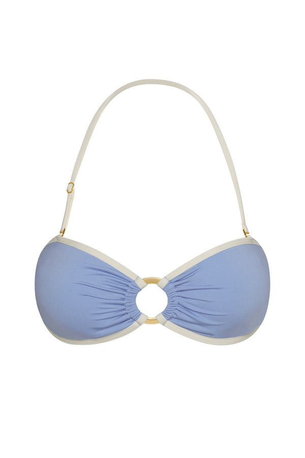 Costa Rica Top - Azure/Ivory