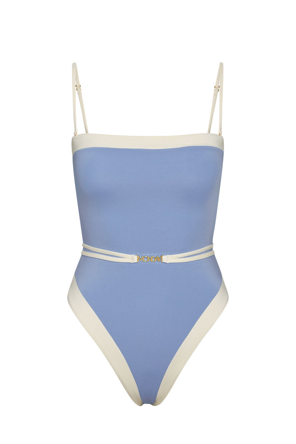 Miami One Piece - Azure/Ivory