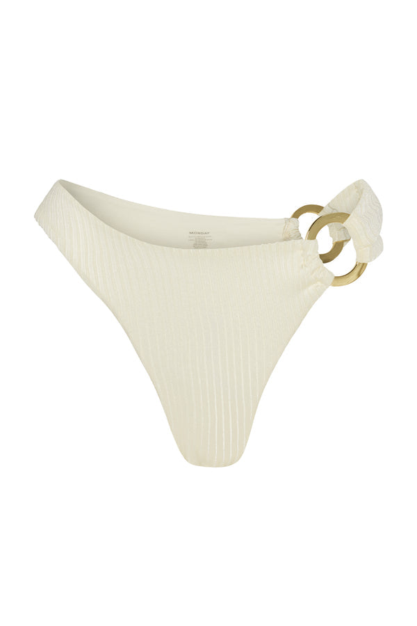 Bronte Bottom - Ivory Shiny Rib
