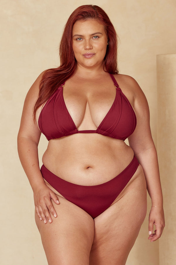 Seychelles Bottom - Burgundy (Modest Coverage)