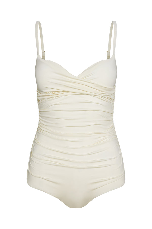 Bordeaux One Piece (Full Coverage) - Ivory