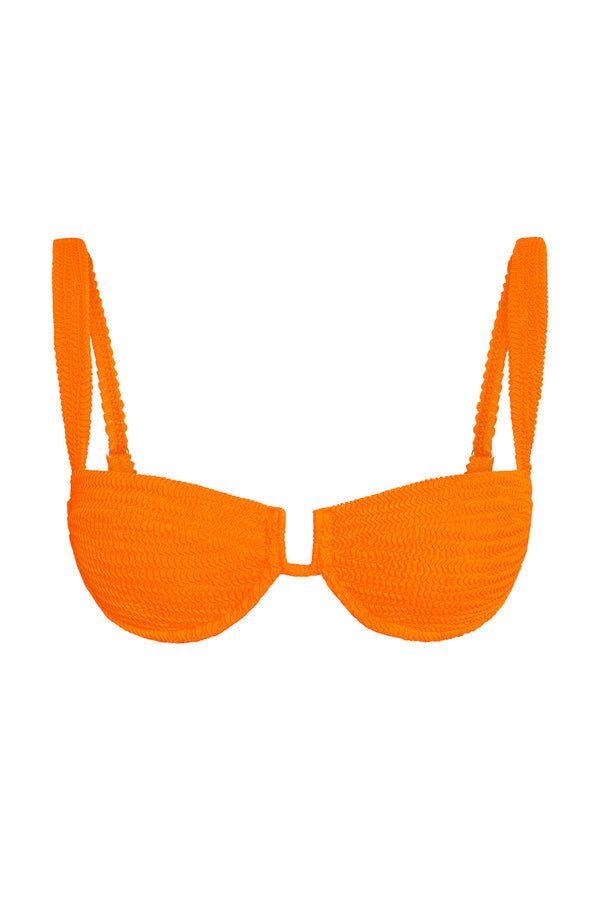 Cala Roja Top - Tangerine Crinkle