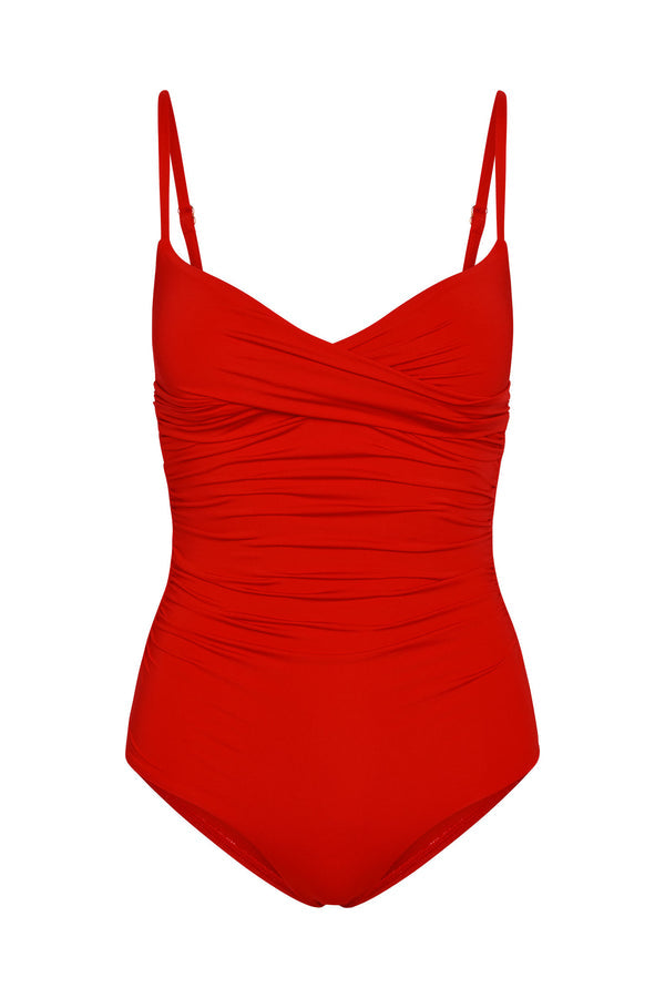Bordeaux One Piece (Full Coverage) - Chili Pepper