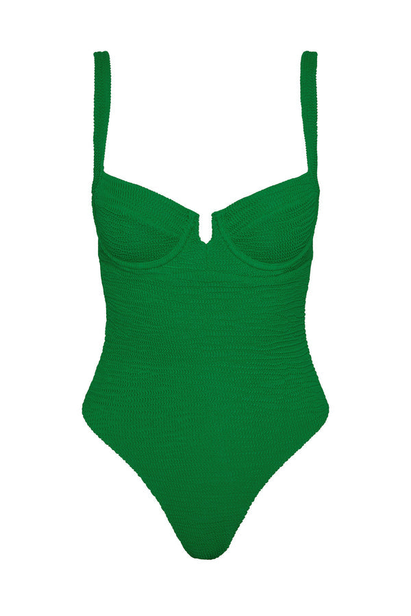 Clovelly One Piece - Palm Green Crinkle