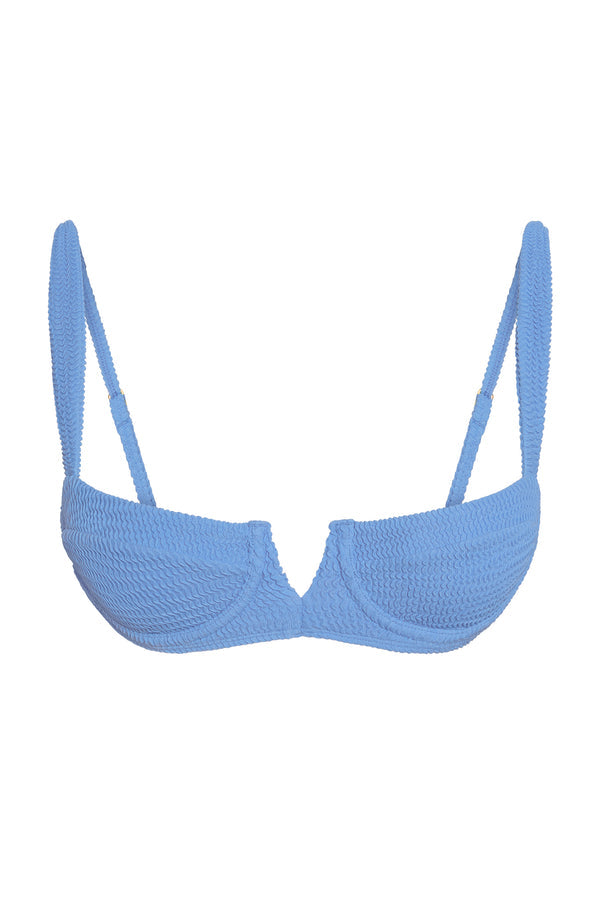Clovelly Top - Azure Crinkle