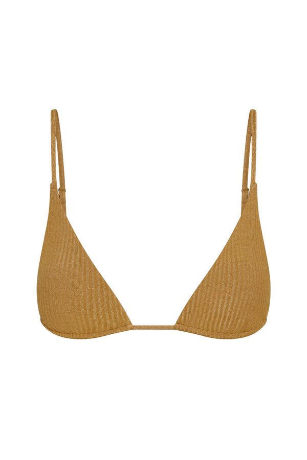 Kauai Top - Antique Gold Lurex Rib