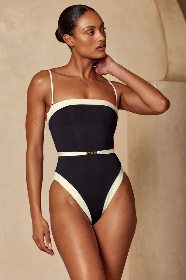 Miami One Piece - Black/Ivory