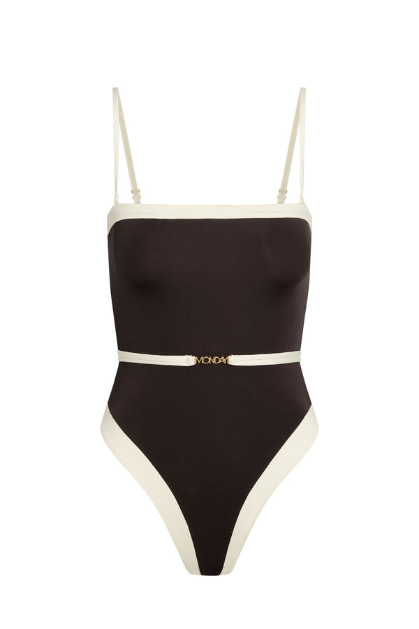 Miami One Piece - Espresso/Ivory