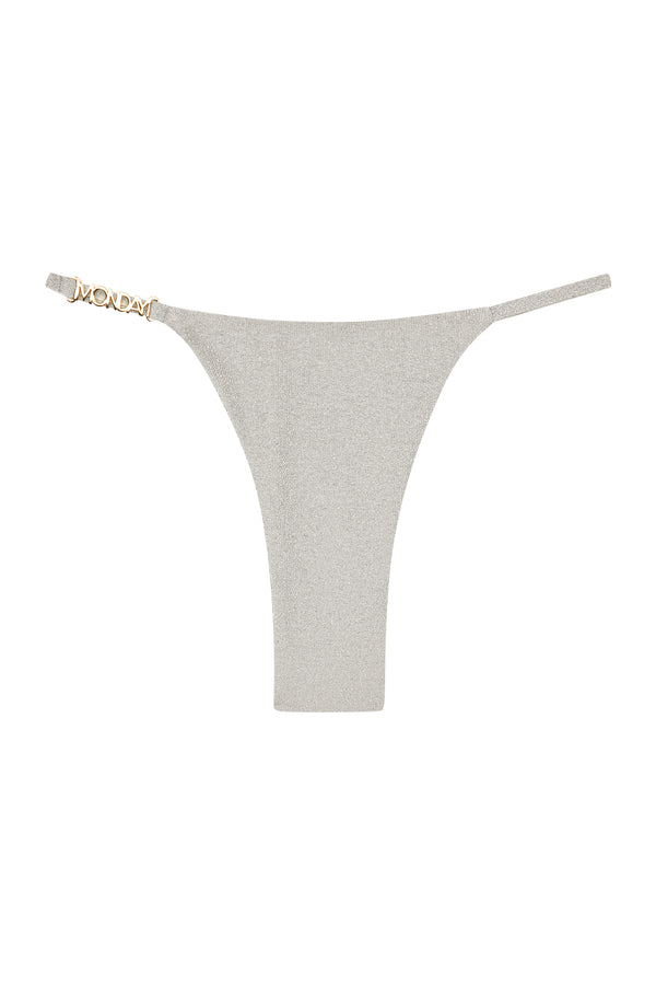 Monday Thong - Soft Silver Shimmer