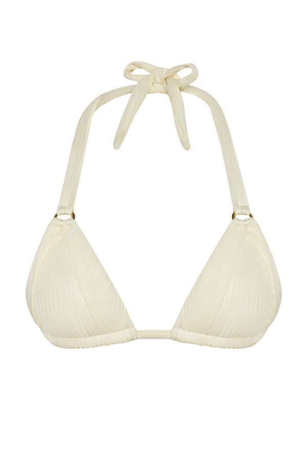 Morocco Top - Ivory Shiny Rib