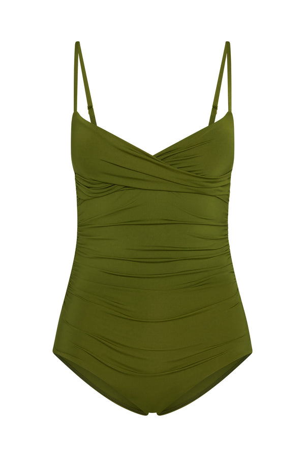 Bordeaux One Piece (Full Coverage) - Olive
