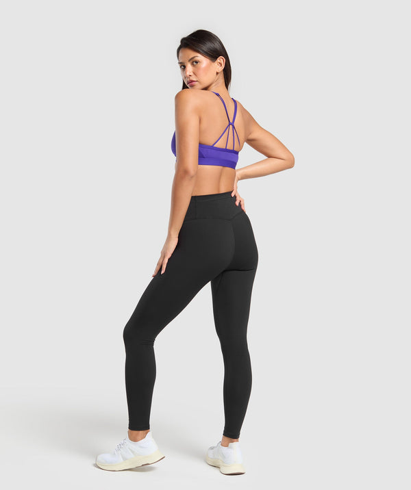 Ruched Strappy Sports Bra