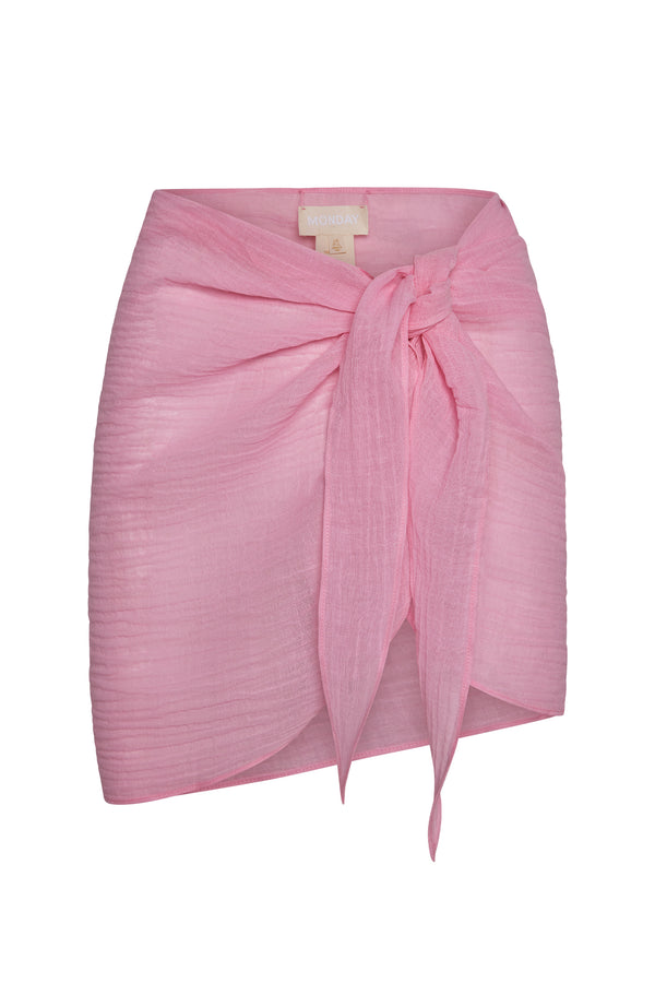 South Beach Sarong - Cherry Blossom Crinkle Linen