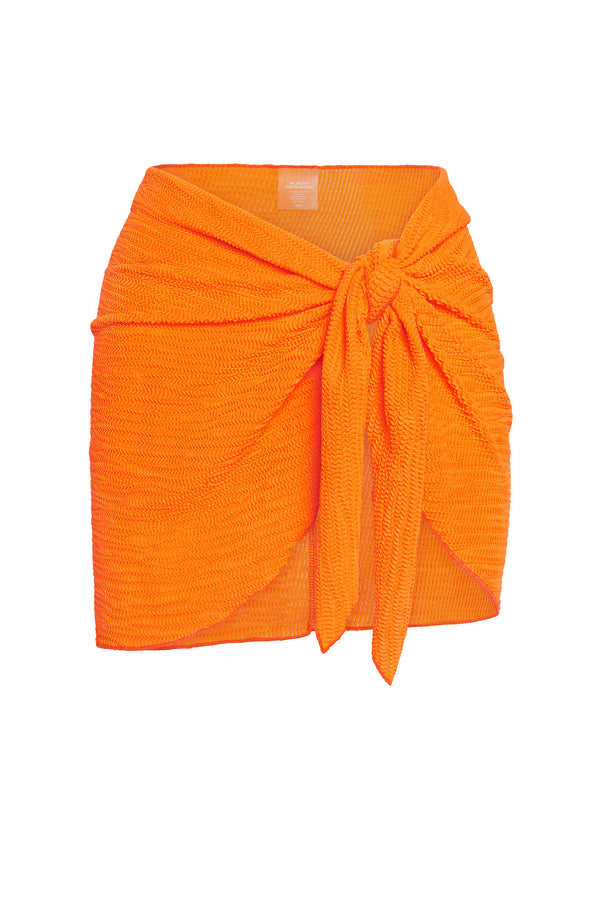 St. Barth's Skirt - Tangerine Crinkle