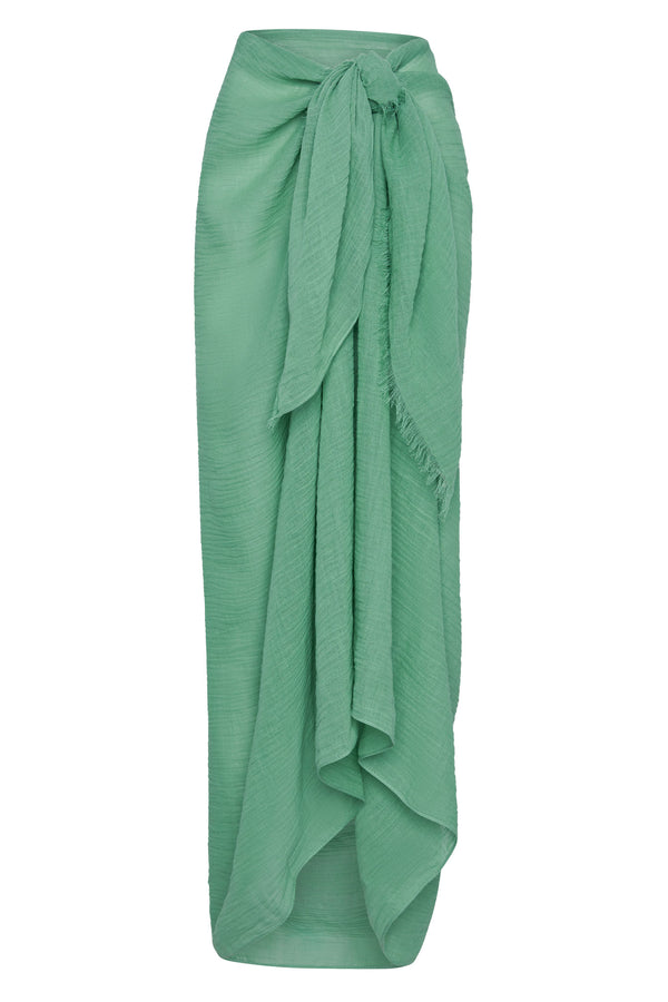 St. Tropez Sarong - Pond Crinkle Linen