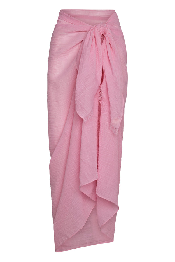 St. Tropez Sarong - Cherry Blossom Crinkle Linen