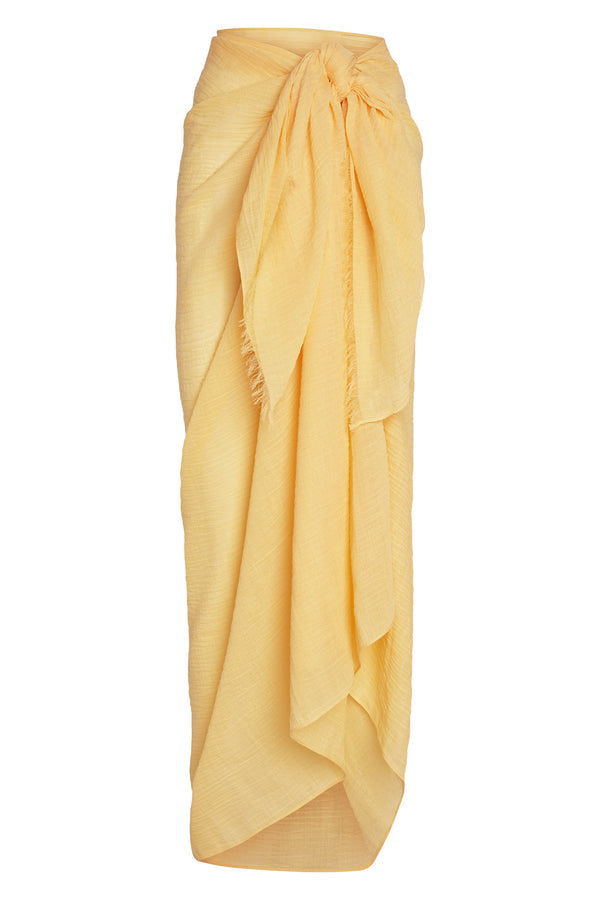St. Tropez Sarong - Honey Crinkle Linen